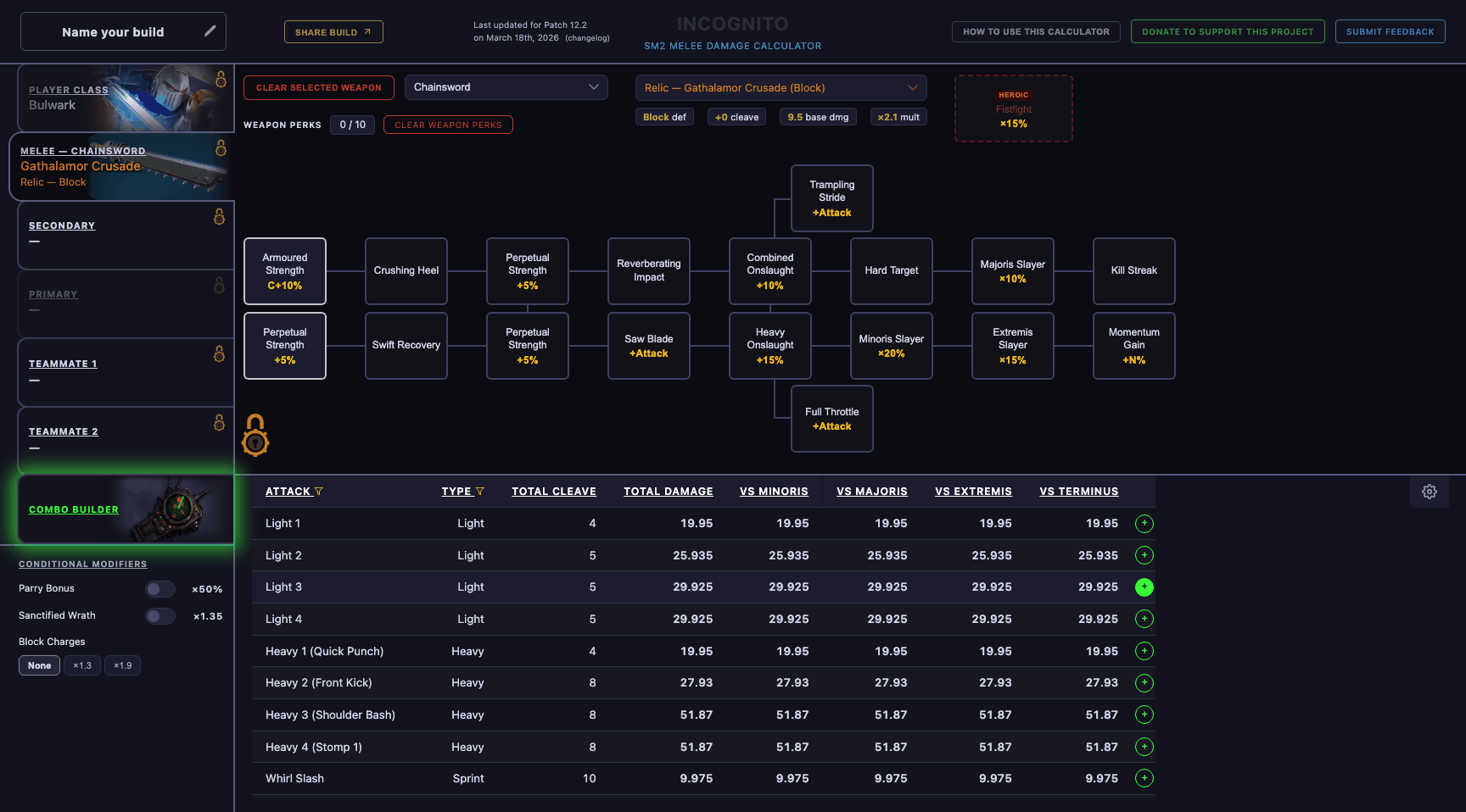 Walkthrough: removing combo attacks to unlock the build for editing
